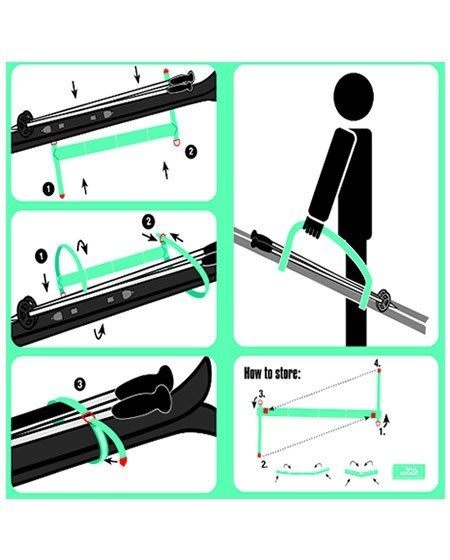how to carry skis