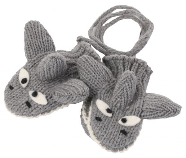 cute shark wool mittens
